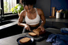 Fit Black baker slicing moist banana bread
