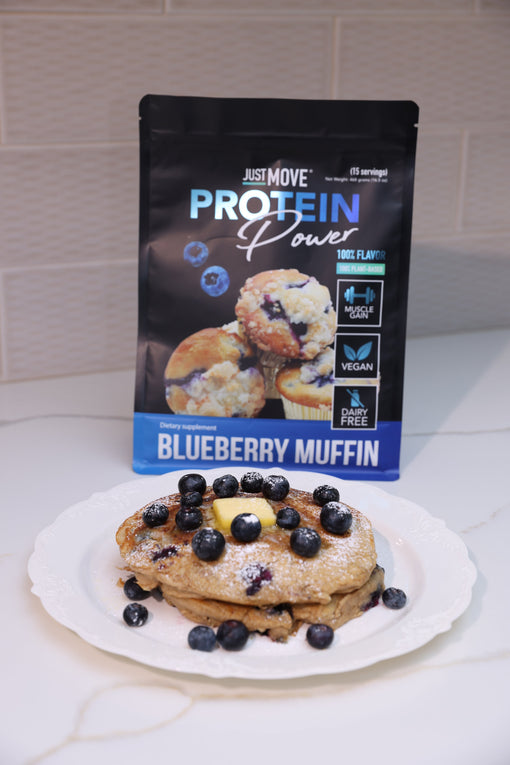 Just Move Supplements: Blueberry Muffin Protein Pancakes