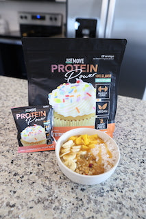 Just Move Supplements: Buttercream Cupcake Protein Bowl