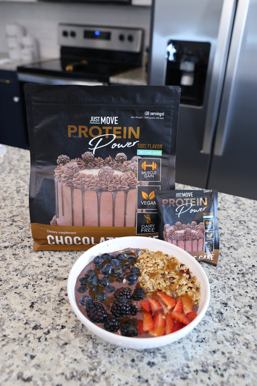 Just Move Supplements: Chocolate Protein Açaí Bowl