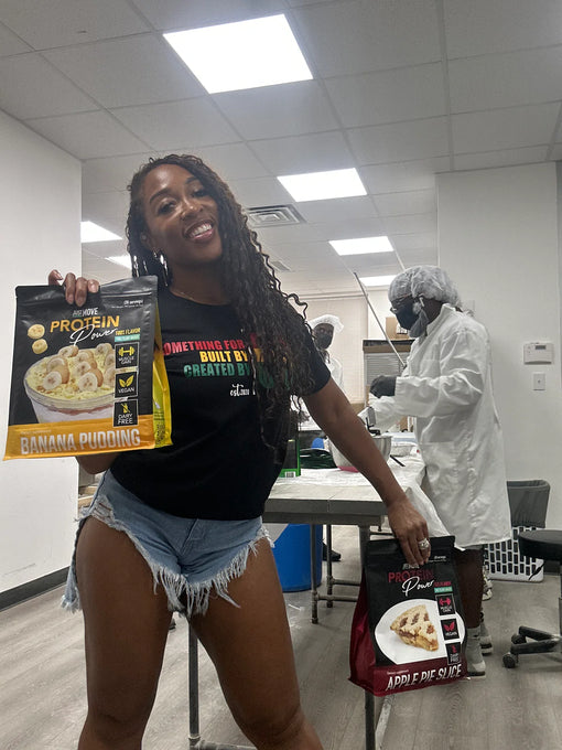 Keaira LaShae in Just Move Supplements Built By Us Shirt