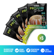 Just Move Supplements protein sample pack with five single-serving protein powder packets on a plain background.