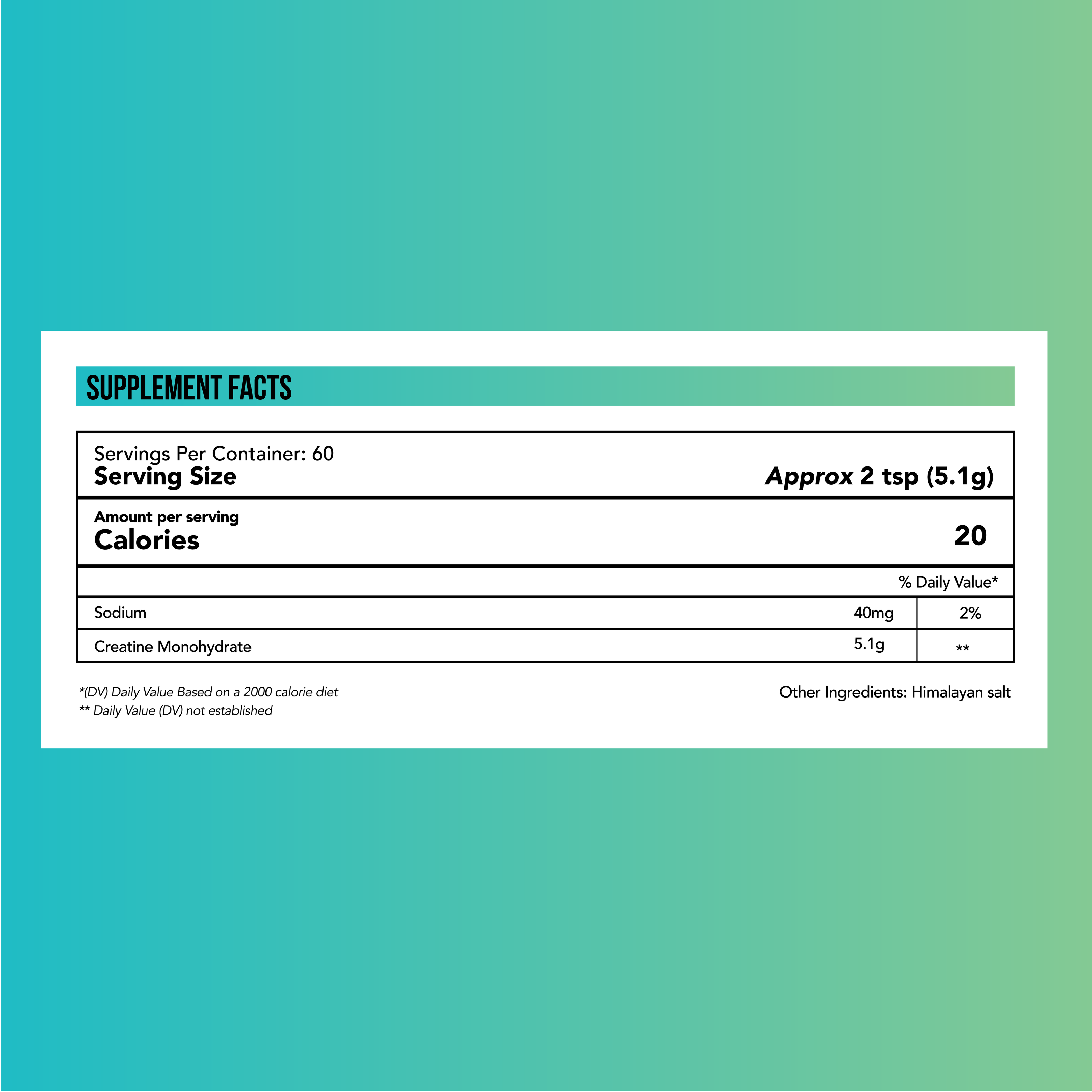 Just Creatine - Creatine Monohydrate