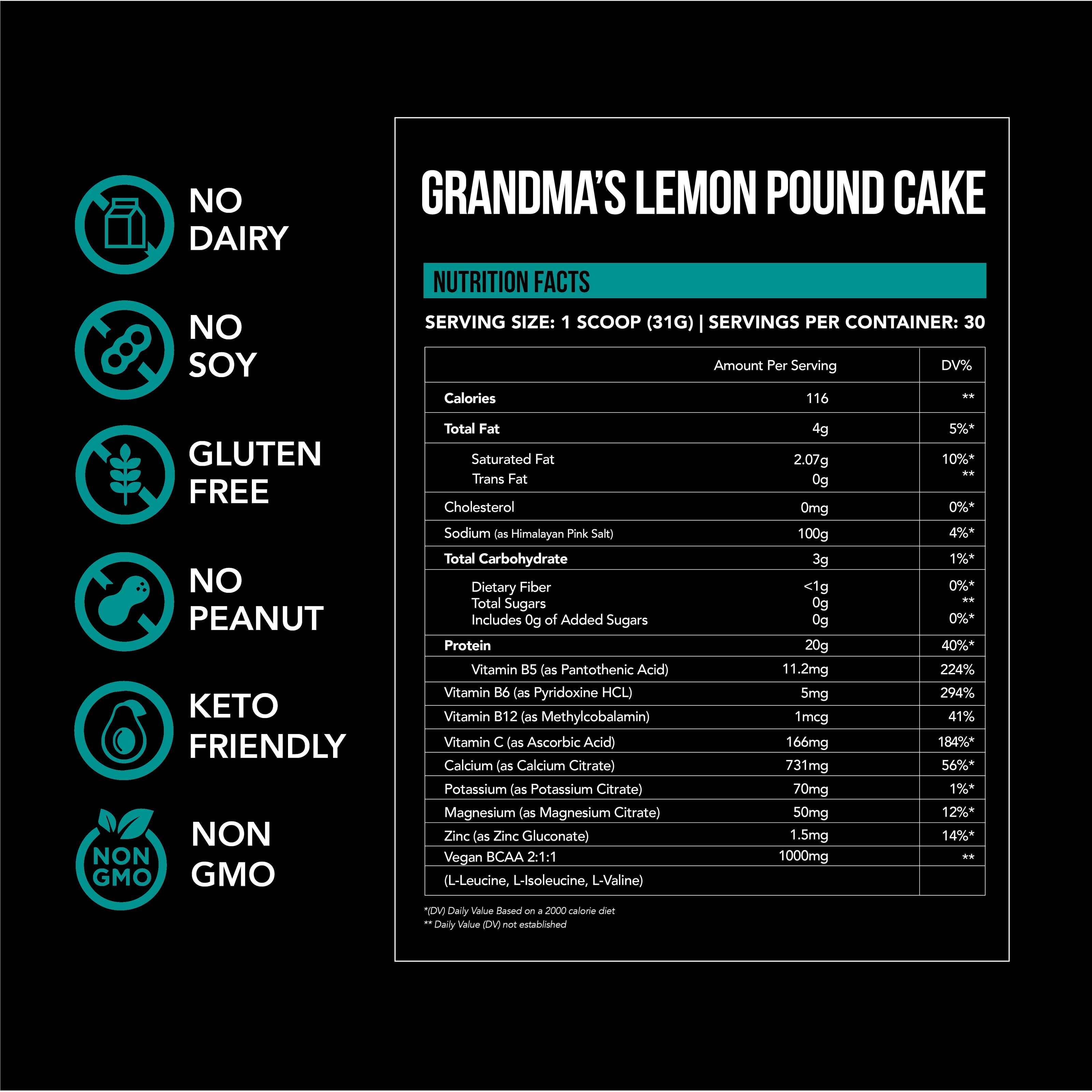 Grandma’s Lemon Pound Cake Protein